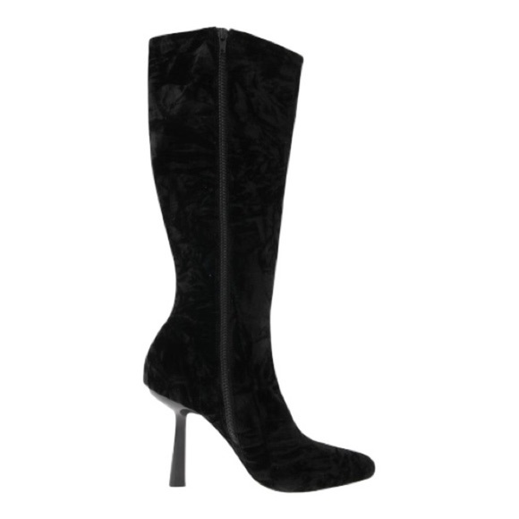 BCBGeneration Women's ISRA Knee High Boots Size 5M 35 Black Velvet New - Picture 2 of 5